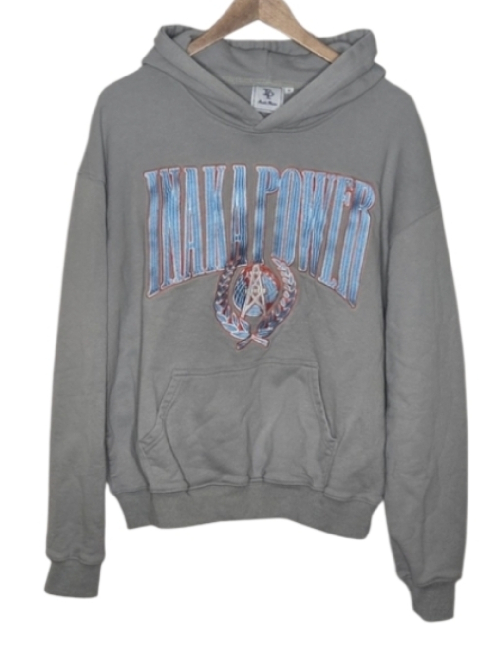 Inaka Power "INAKA POWER" Pullover Hooded Sweatshirt Heather Grey